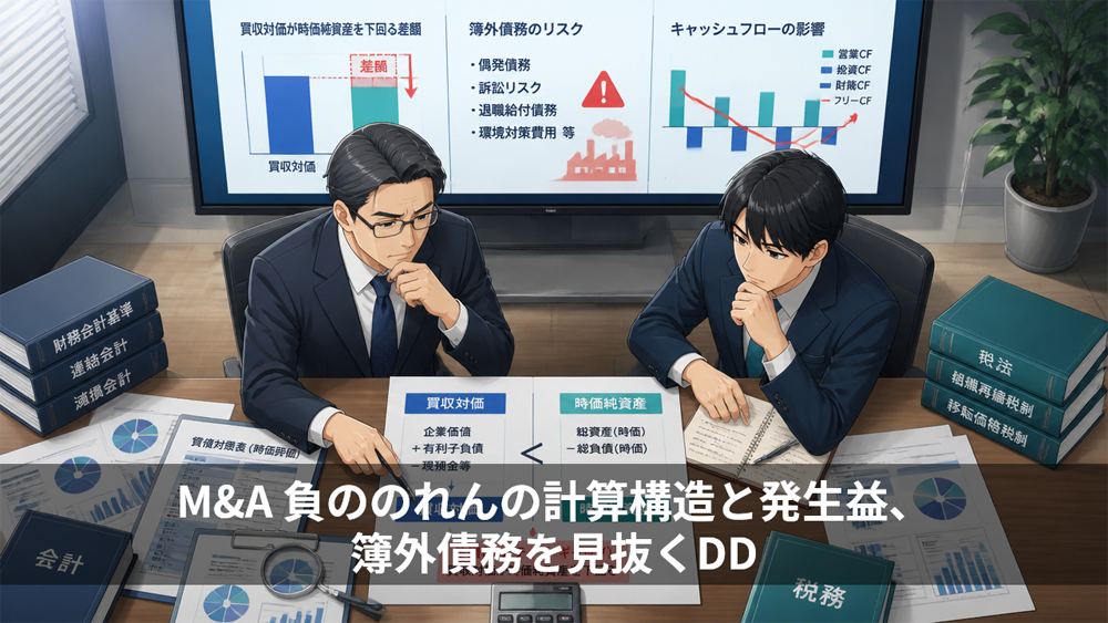 M&A 負ののれんの計算構造と発生益、簿外債務を見抜くDD