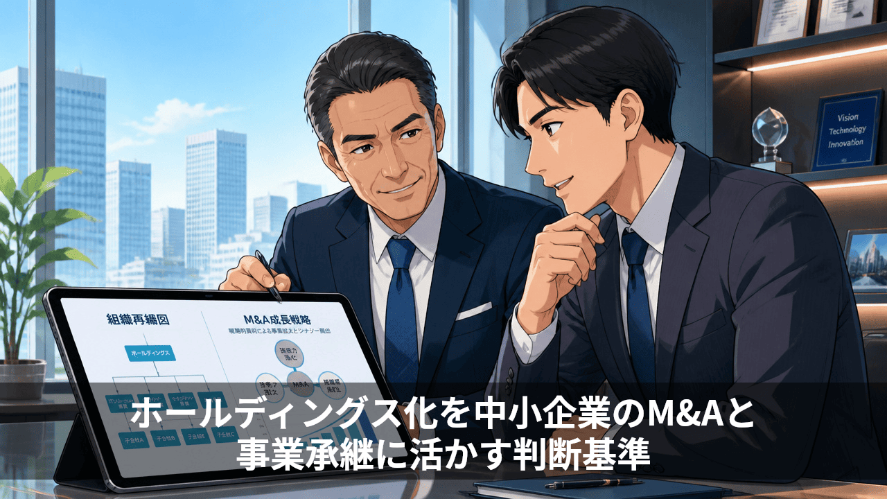 ホールディングス化を中小企業のM&Aと事業承継に活かす判断基準