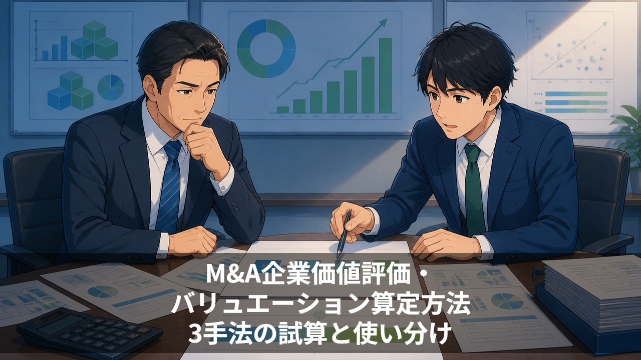 M&A企業価値評価・バリュエーション算定方法|3手法の試算と使い分け