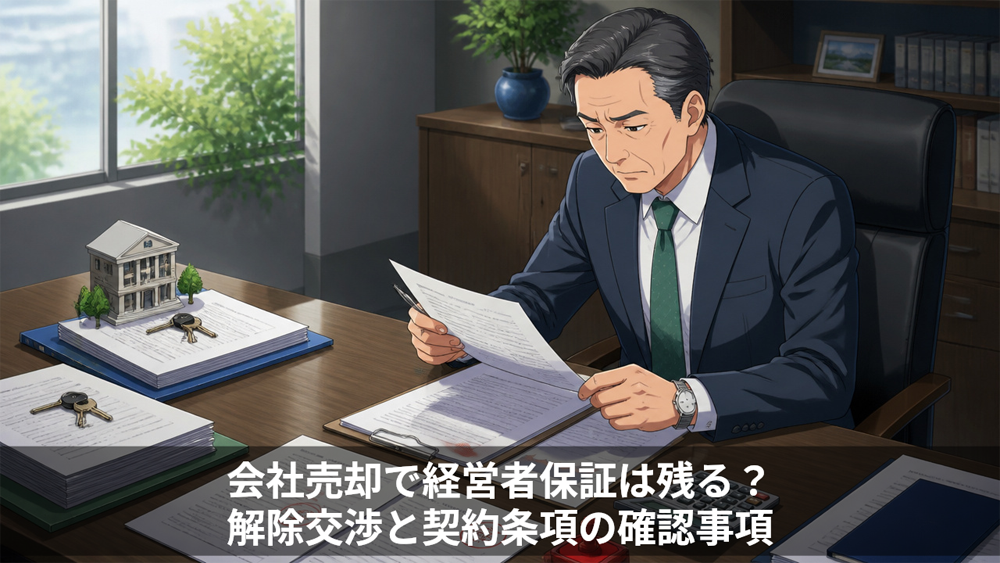 会社売却で経営者保証は残る?解除交渉と契約条項の確認事項