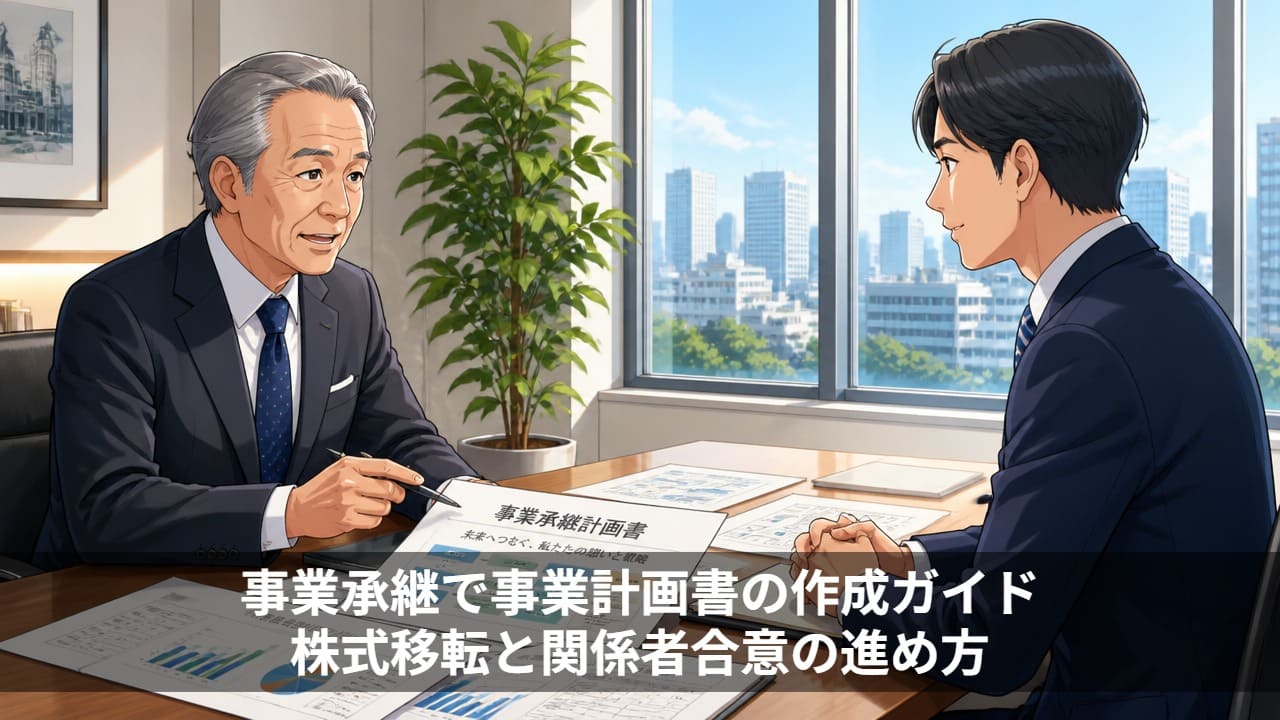 事業承継で事業計画書の作成ガイド|株式移転と関係者合意の進め方